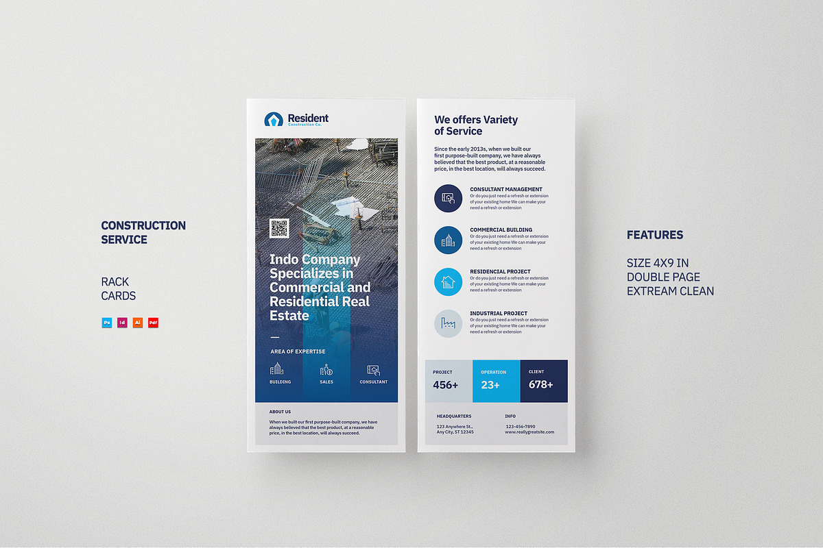 Rack Card Template, a Flyer Template by Proonty