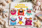 Cute Monster Mascots & Sticker Set, a Decorative Illustration by D R A W K M A N (Thumbnail 3 of 7)