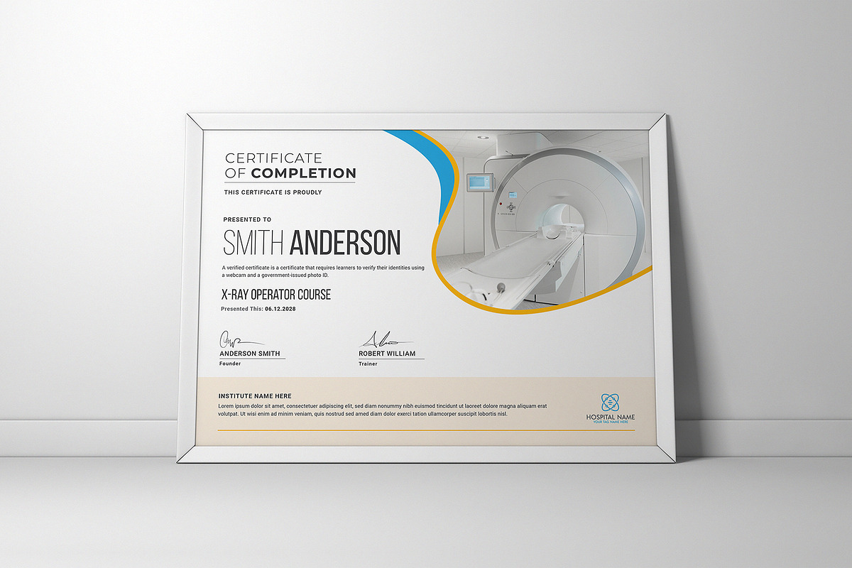 X-ray Operator Certificate, a Stationery Template by DesignDevisers (Photo 6 of 10)