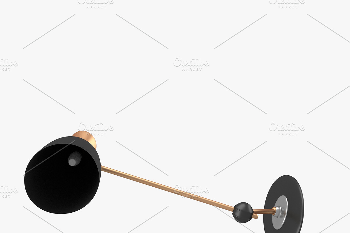 Wall lamp in black and gold, an Object 3D Model by CGTales (Photo 8 of 12)