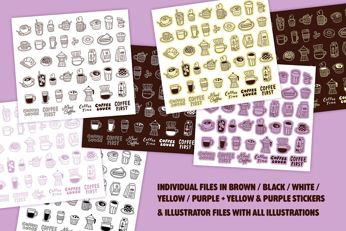 Coffee Lover Illustration Pack, a Food Illustration by Carole Chevalier (Photo 10 of 10)