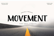 Movement - A Sans Serif Typeface, a Sans Serif Font by Doehantz Studio (Thumbnail 1 of 8)