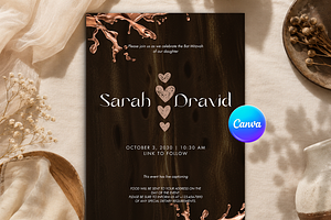 Chocolate Theme Wedding Invitation, an Invitation Template by InvitingStorys