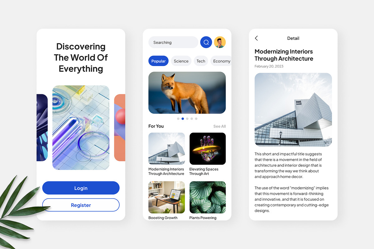 Maquina - Search Engine Mobile App, an UI Kit Template by Panen Creative (Photo 2 of 3)