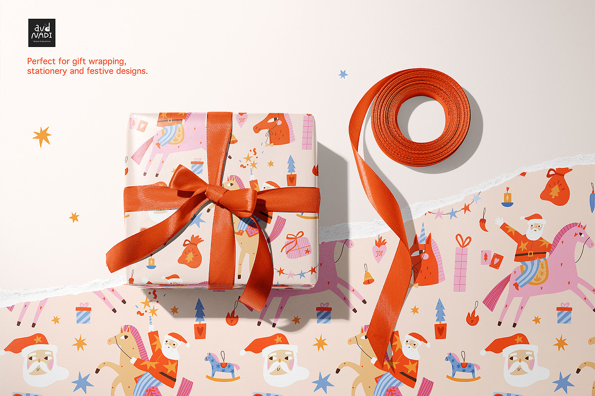 New Year Horses Clipart & Patterns, a Seasonal Illustration by avdnadi (Photo 10 of 13)
