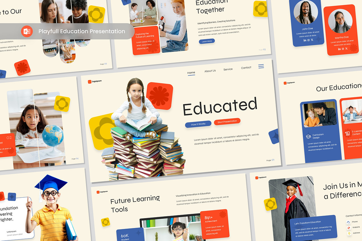 Playful Education Presentation PPT, a Presentation Template by Antstheme (Photo 1 of 2)