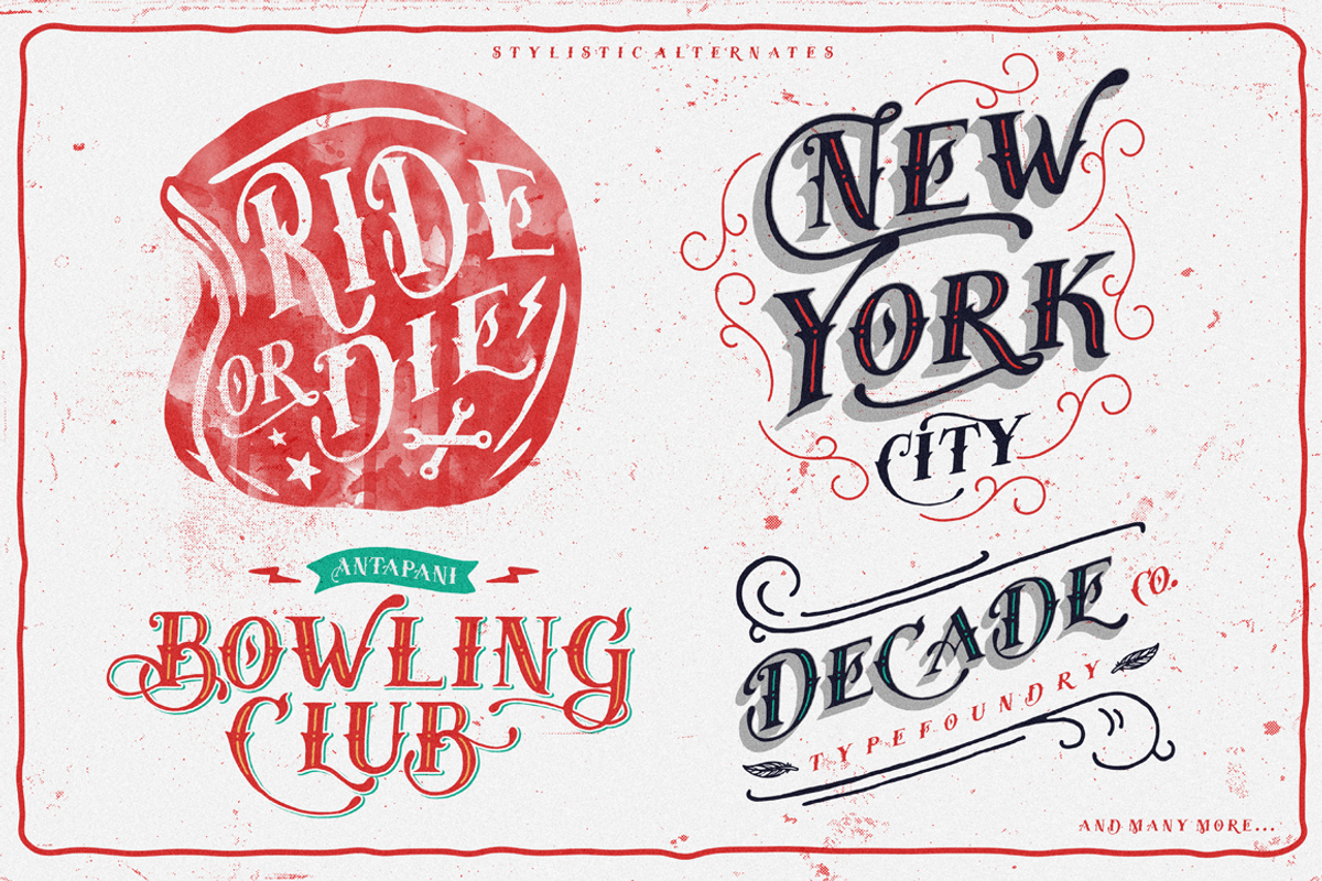 Tervia Font Family preview 3