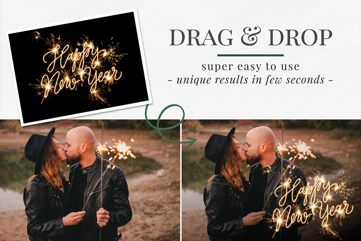 11 Sparkled New Years photo overlays, a Layer Style Add-On by BrownLeopard (Photo 3 of 4)