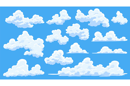Cartoon clouds set. Abstract, an Illustration by Things for designers