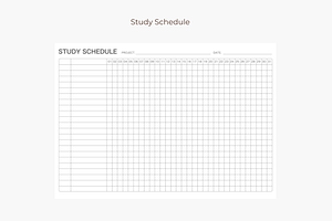 Simple Undated Digital Study Planner