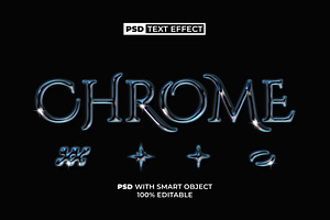 Chrome Text Effect Style, a Layer Style Add-On by Mockmenot