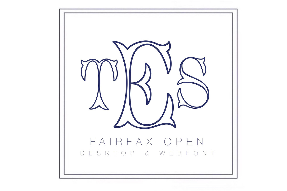 Fairfax Open Fishtail Monogram Font