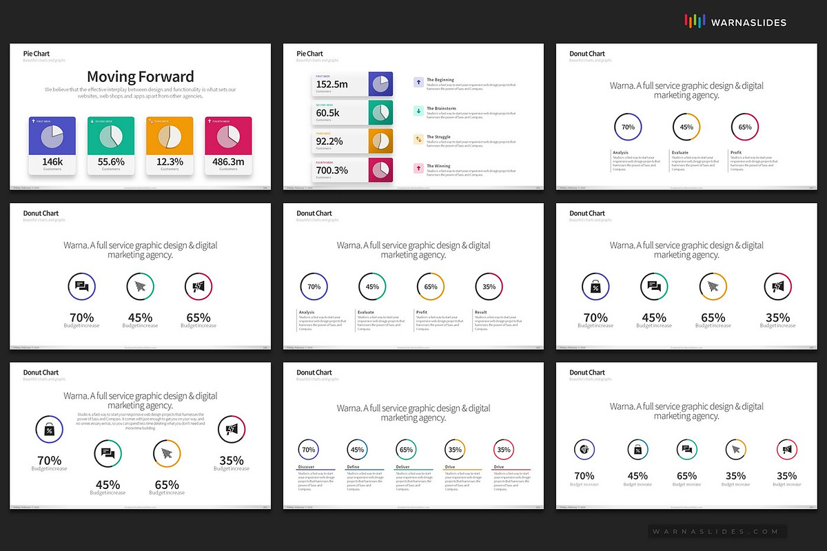 PowerPoint Charts & Graphs, a Presentation Template by Warna Works (Photo 34 of 40)