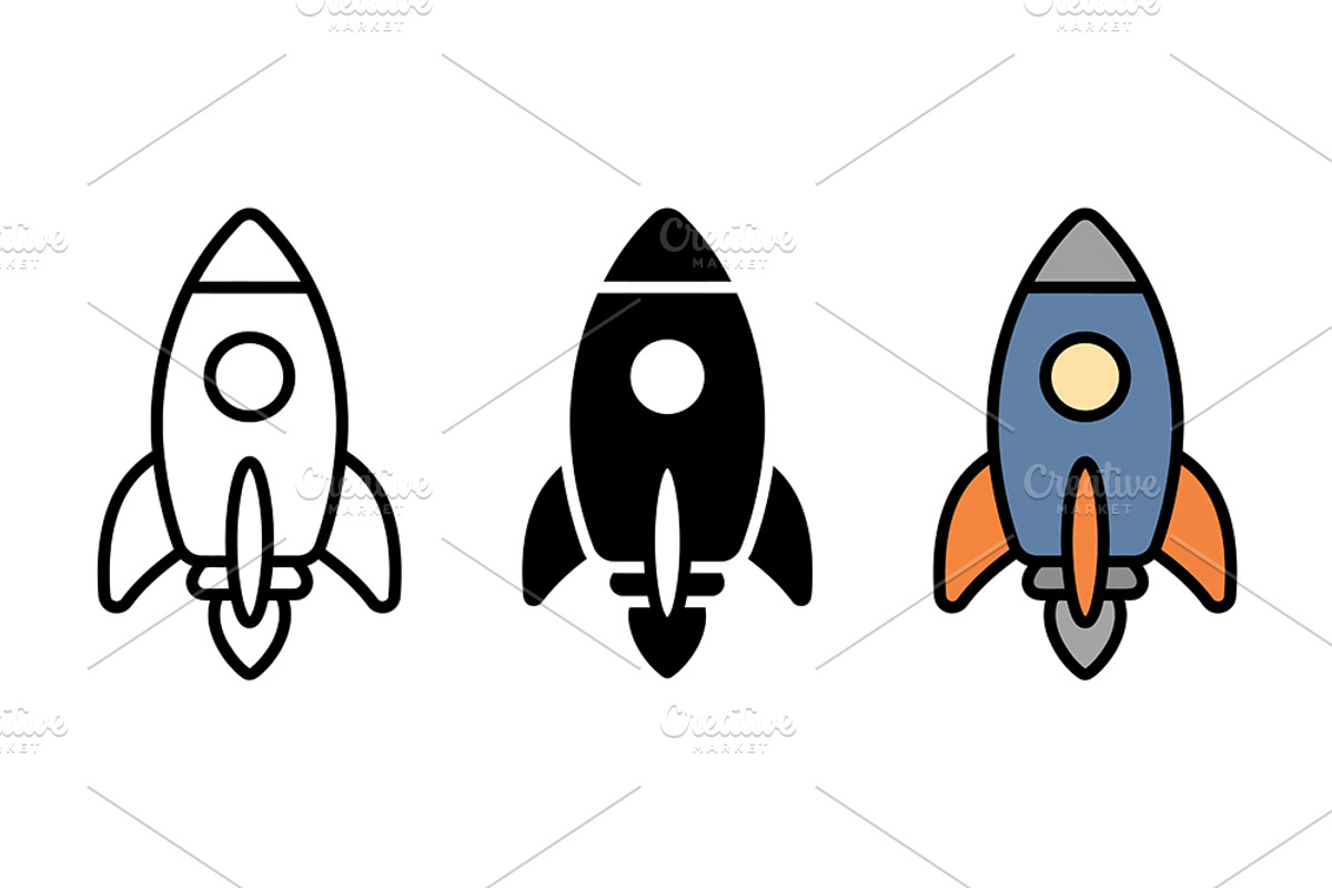 Rocket Icon Vector Design, a Solid Icon by Artonix (Photo 2 of 2)