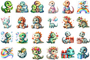 Baby Dinosaur Clipart Set, an Illustration by Sublimation Artist (Thumbnail 2 of 6)