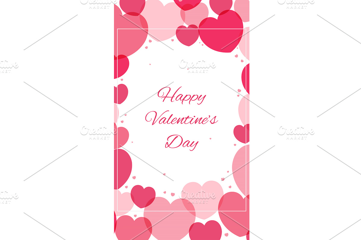 Valentines day red, pink hearts, a Background Graphic by sceptical cactus