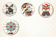 Vintage Christmas Ornaments Clipart, an Illustration by CreationArt (Thumbnail 5 of 5)