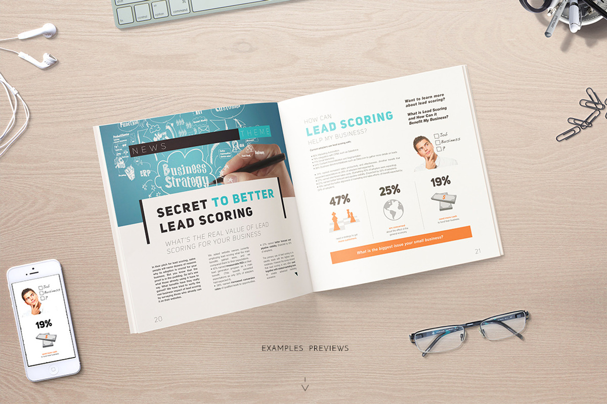 Square Magazine / Catalog Mockups, a Print Template by ItemBridge (Photo 3 of 4)