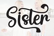 Sister | Script Font, a Handwritten Font by Scratchones (Thumbnail 1 of 9)