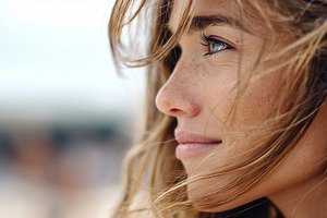 Close up portrait of a young woman, a Person Photo by MistyDay
