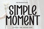 Simple Moment | Script Font, a Script Font by Scratchones (Thumbnail 1 of 8)
