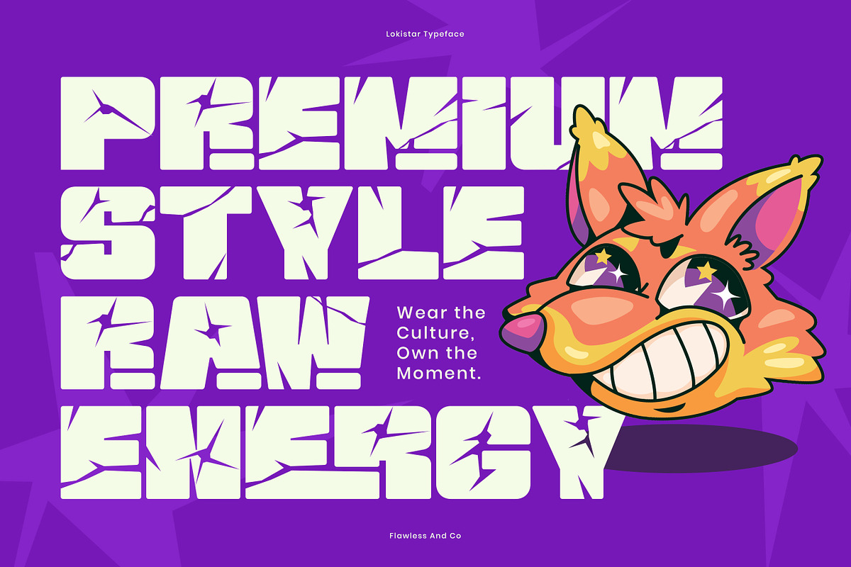 Lokistar - Bold Chunky Display Font, a Sans Serif Font by Flawless And Co (Photo 2 of 10)
