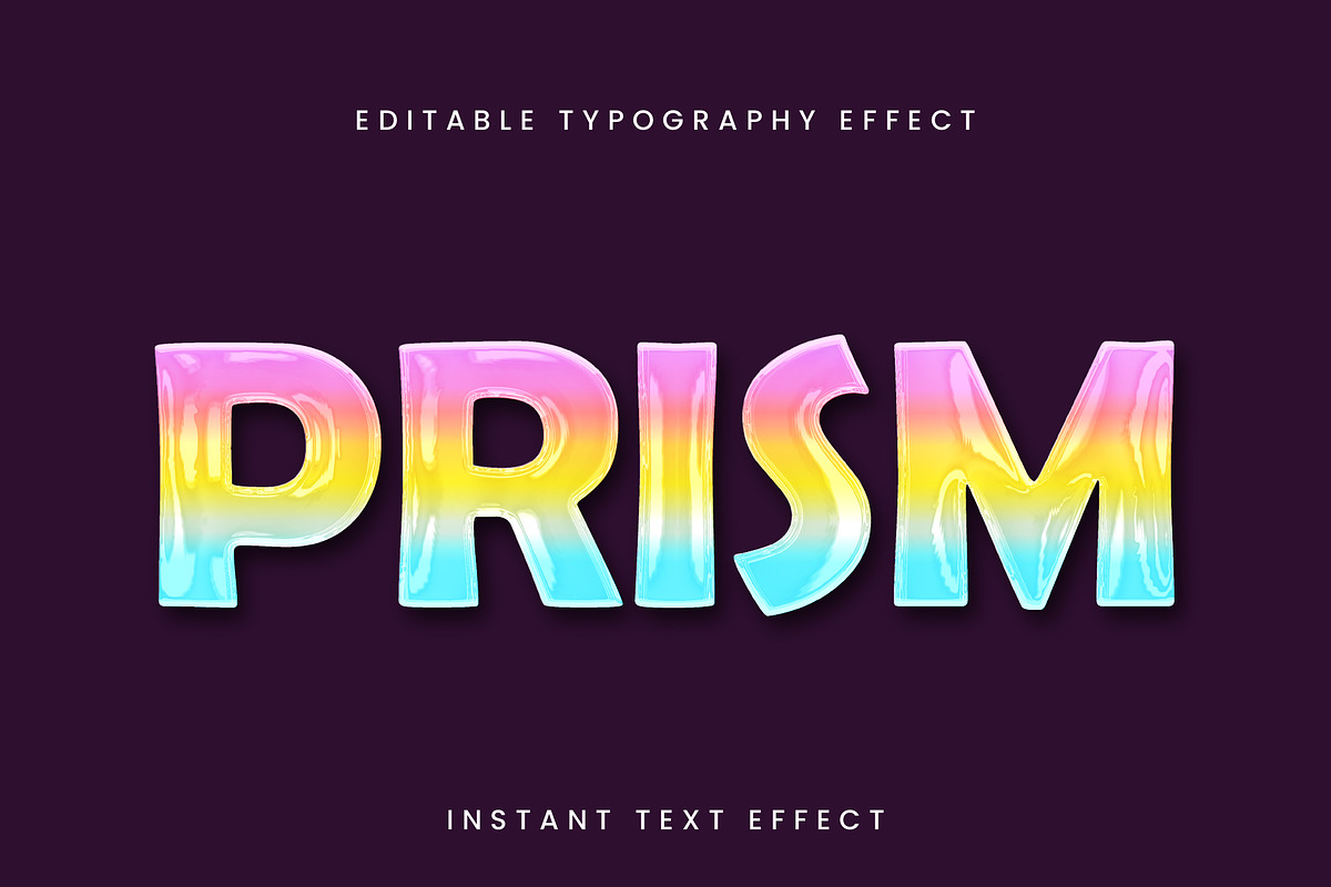 Prism Glossy Text Effect