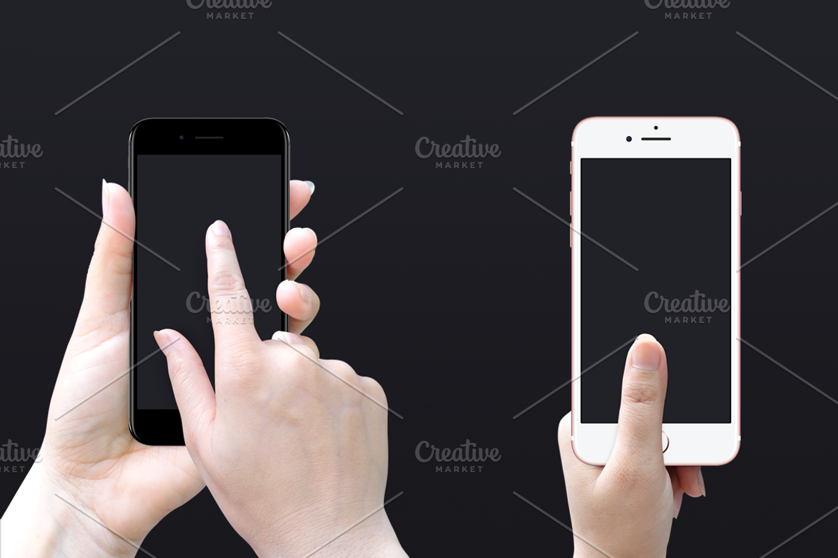 iPhone7 in Hand Mockups, an iPhone Mockup by ydlabs (Photo 3 of 3)