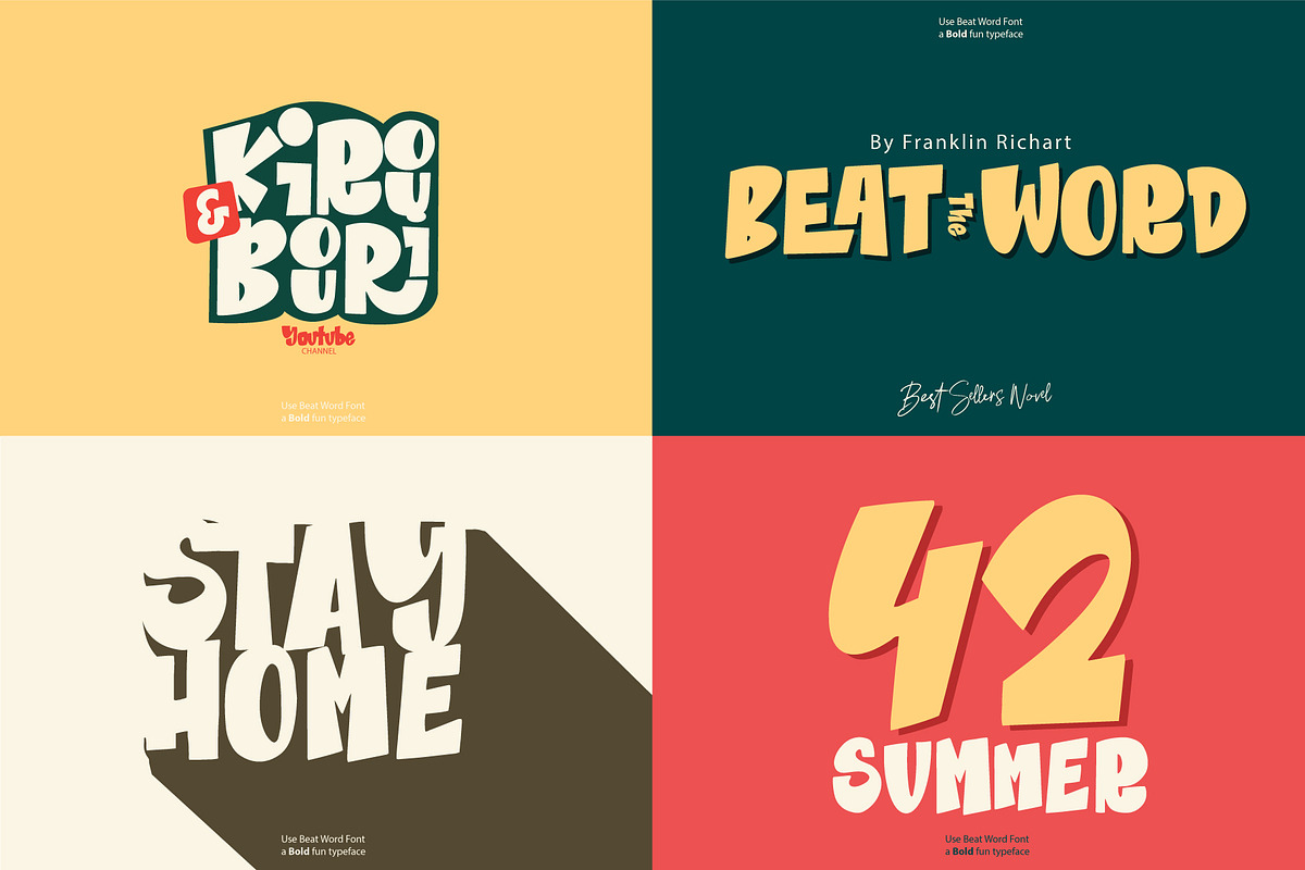 Beat Word | A BOLD fun Display preview 4
