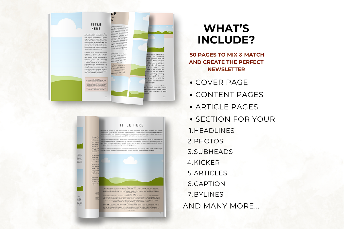 Editable in Canva Newsletter, a Marketing Template by Digital By Nikoleta (Photo 4 of 10)