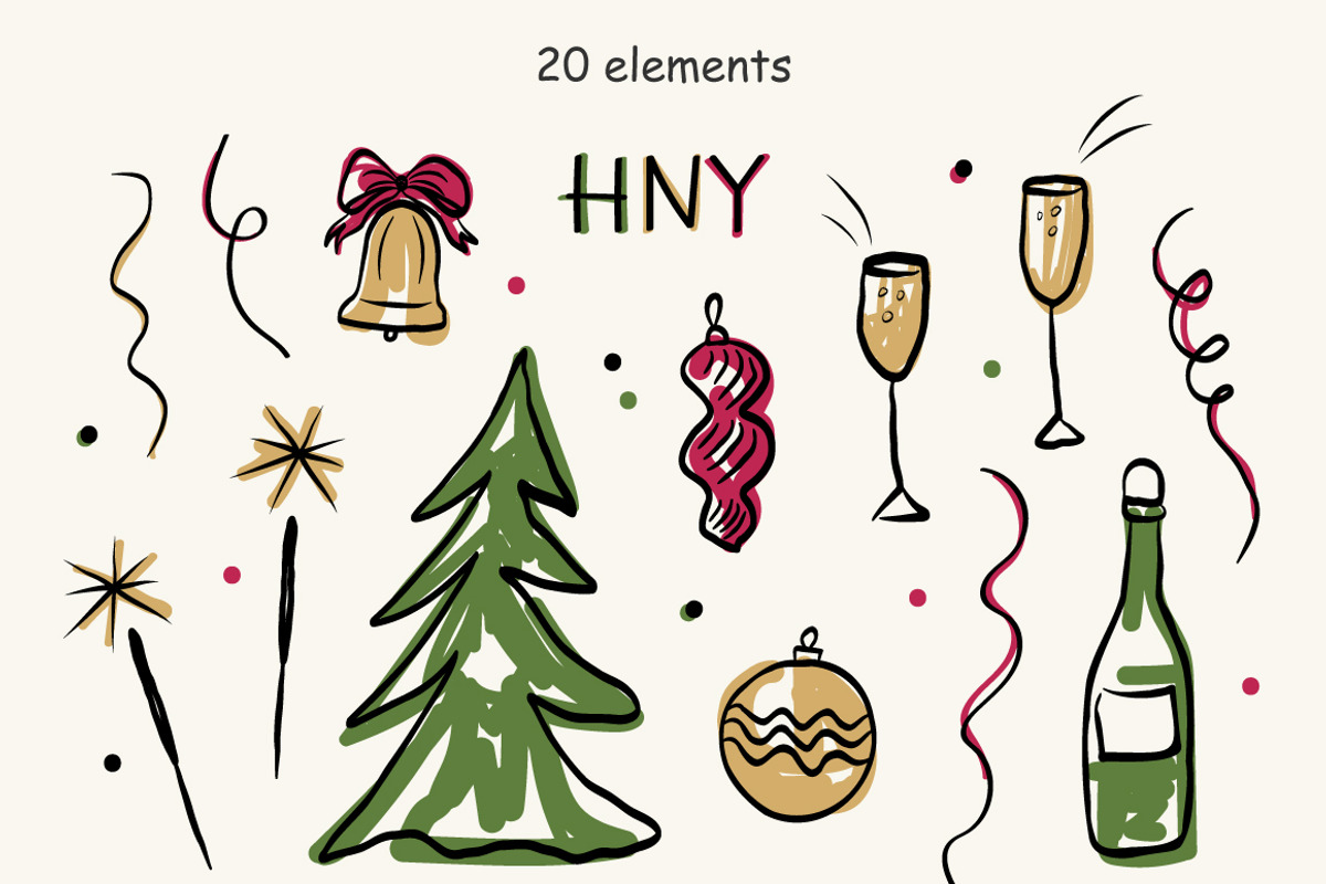Hand Drawn Christmas Collection, an Object Graphic by Oxi An illustrator (Photo 4 of 9)