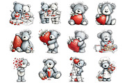 cute grey teddy bear Clipart, an Illustration by DreamArtGraphic (Thumbnail 3 of 4)