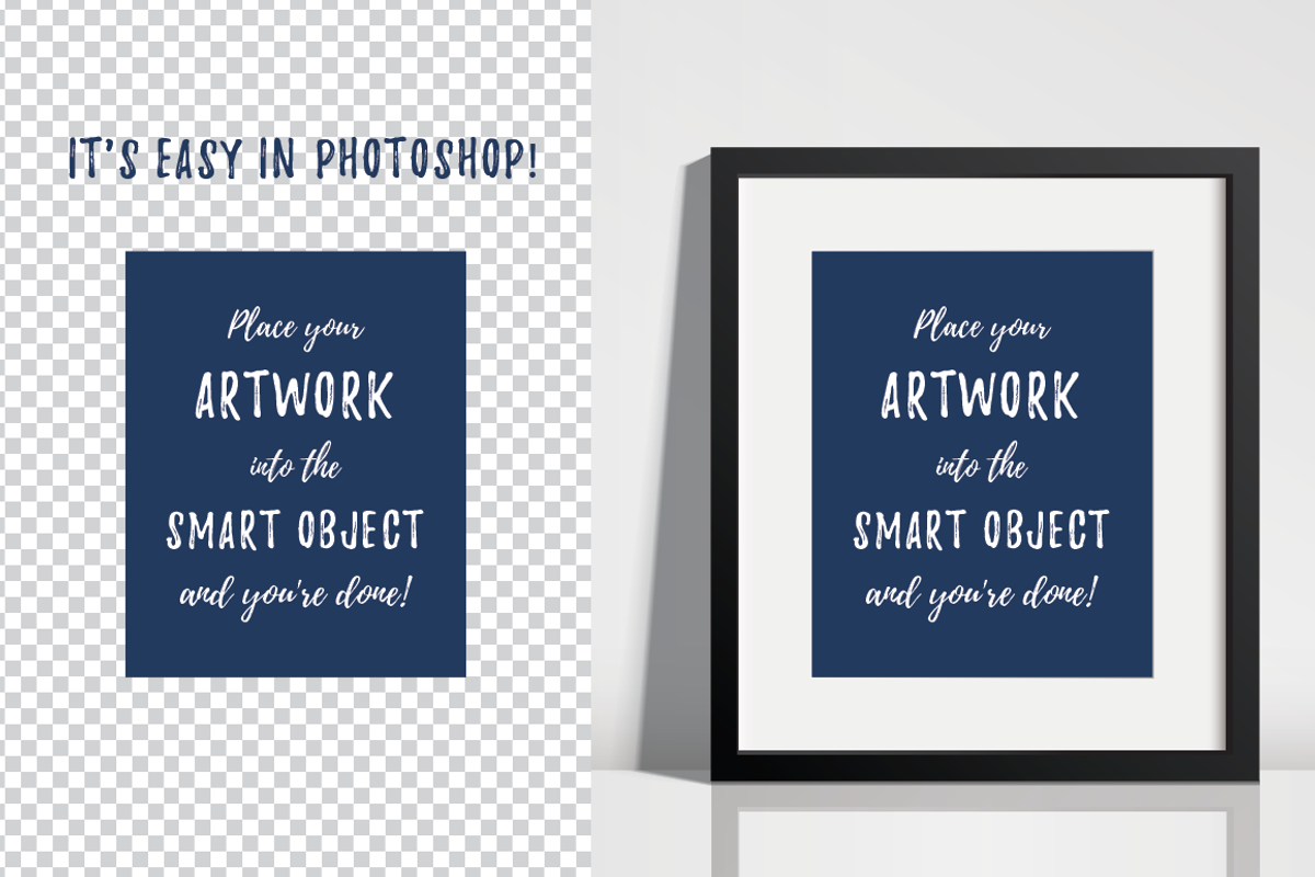 Black Frame Mockup - PSD AI PNG JPEG, a Print Template by Minty Fresh Graphics (Photo 3 of 4)
