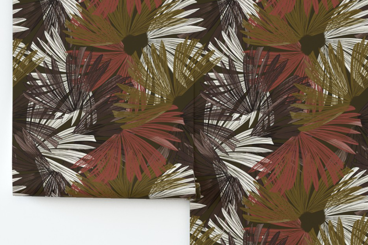 Earth tone jungle palms foliage, a Pattern Graphic by Nocito Design (Photo 4 of 6)