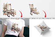 Rocking Chair Clipart, a Graphic by Artnoy (Thumbnail 3 of 5)