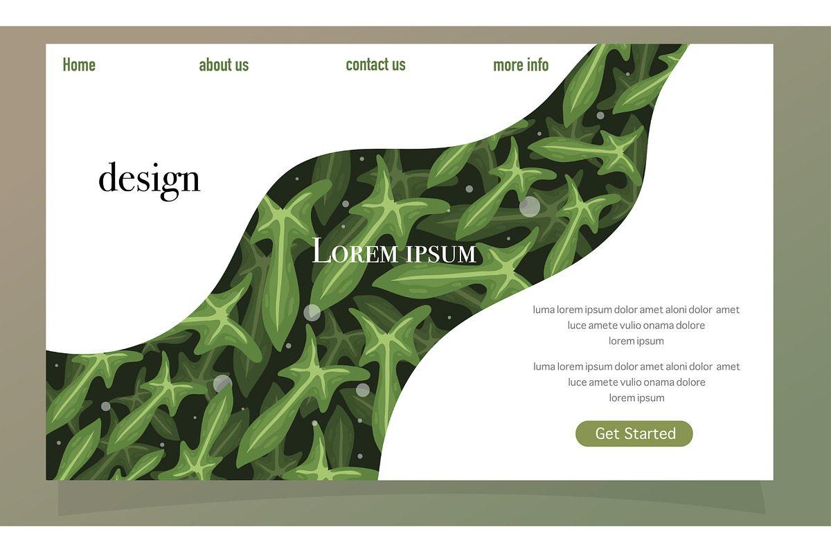 Nature background with leaves, a Decorative Illustration by foxndeer (Photo 4 of 4)