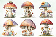 Whimsical Easter Mushroom Clipart, an Illustration by Creative Art (Thumbnail 4 of 7)