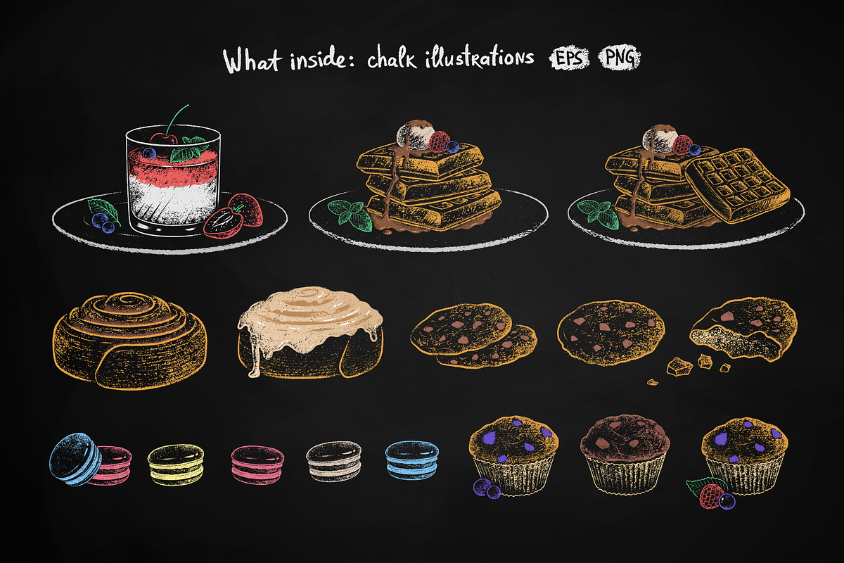Chalk Desserts, an Object Graphic by Sonya Illustrations (Photo 3 of 11)