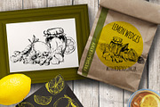 Ginger & lemon. Ink engraving set, a Food Illustration by Alena Kaz (Thumbnail 6 of 7)