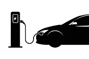 Electric Vehicle Charging Silhouette, a Graphic by musafir_fashion (Thumbnail 9 of 22)