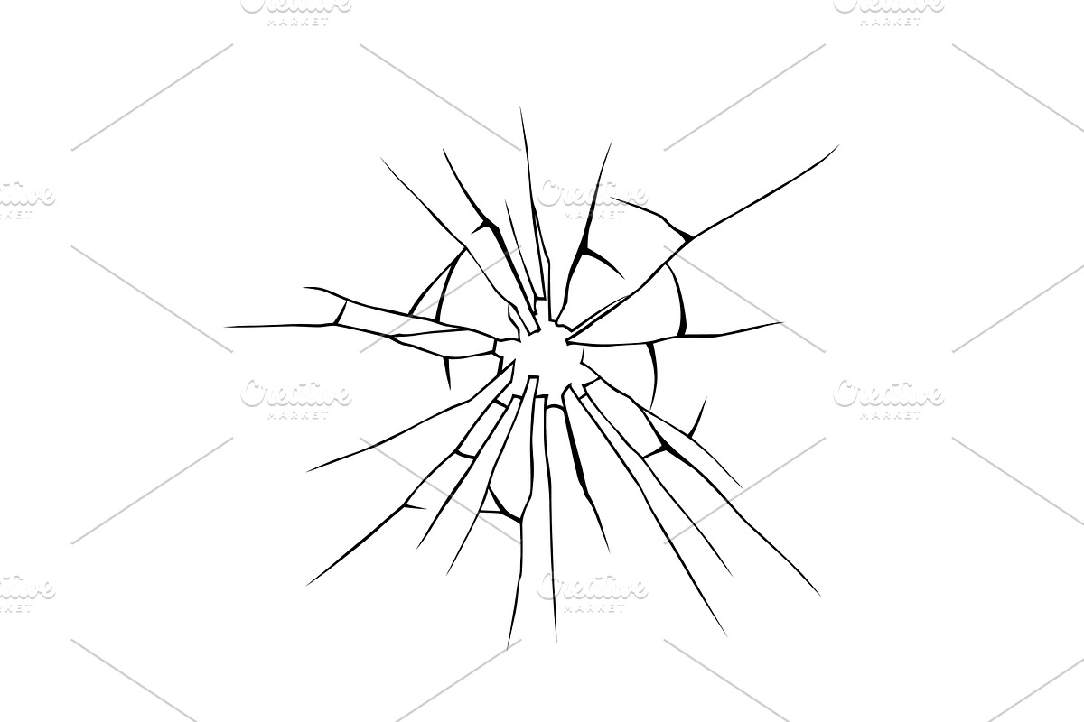 Glass crack broken texture, an Illustration by Things for designers