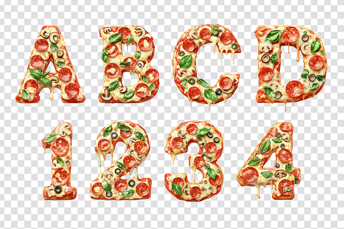 Pizza, a Symbol Font by Loudoun Design Co. (Photo 6 of 6)