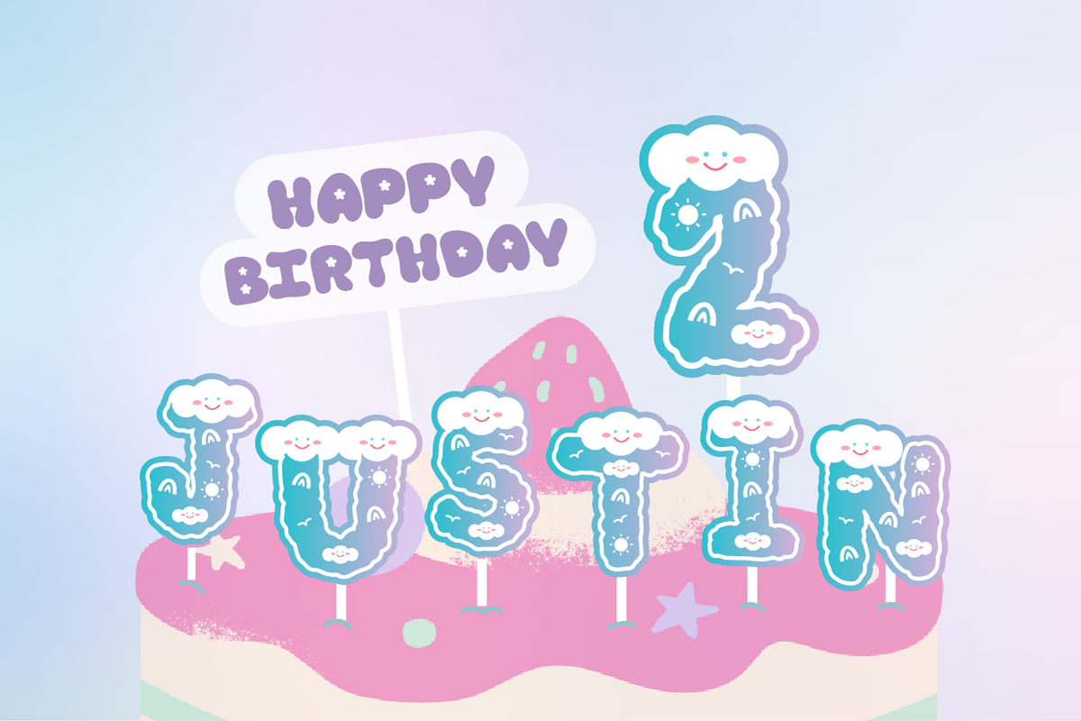 Rainbow Sky -  SVG Color Cute Font, a Symbol Font by Kanink Studio (Photo 4 of 9)