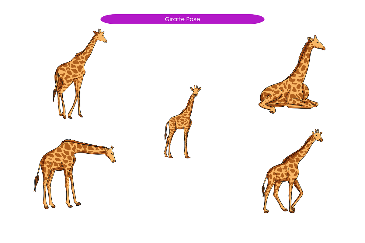 Giraffe Pose, an Animal Illustration by Creathub Studio (Photo 1 of 3)