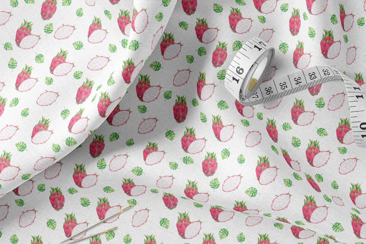 Hand-Drawn Dragon Fruit Patterns Set, a Pattern Graphic by Oksana Dovhopol Art (Photo 2 of 8)