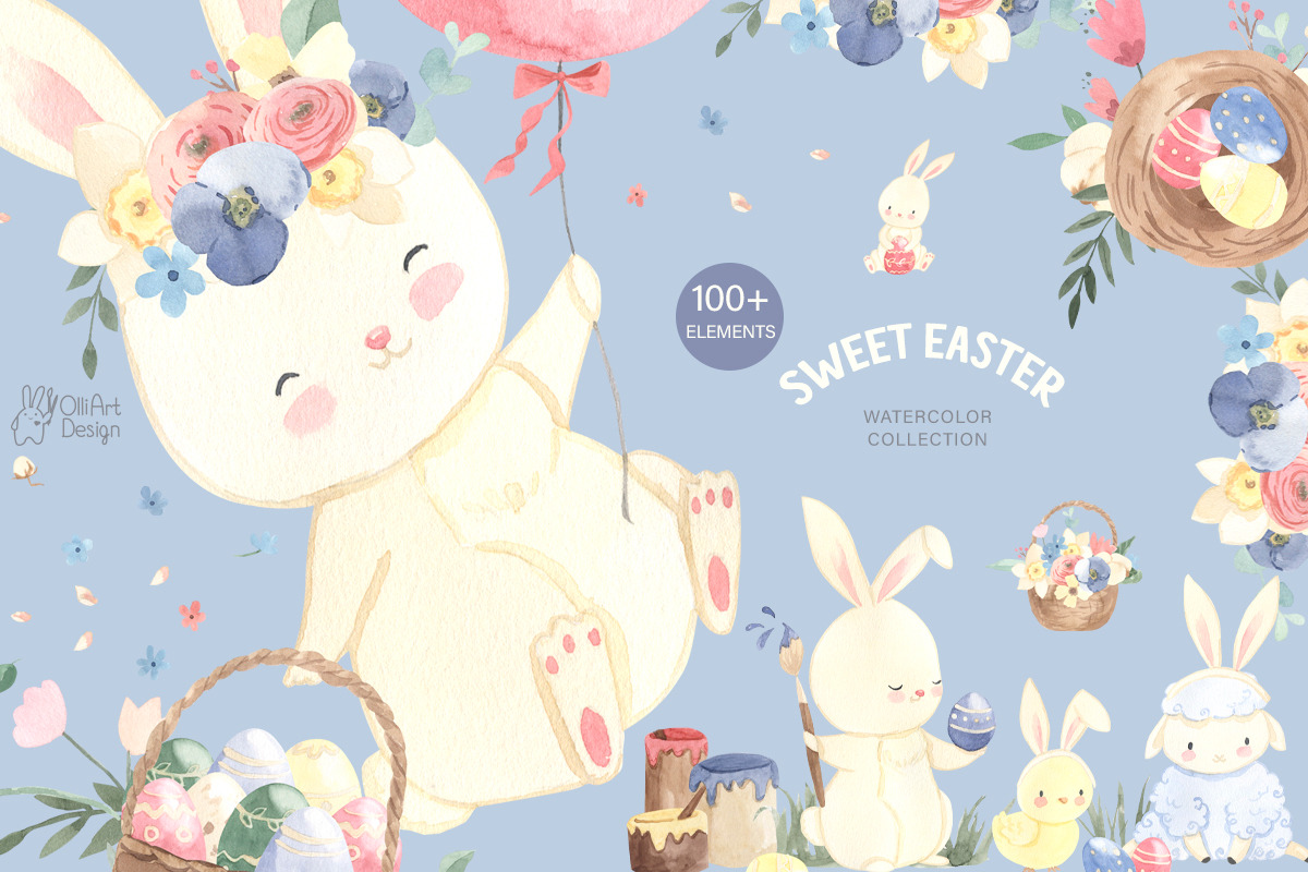 Kids BUNDLE. Watercolor, an Animal Illustration by OlliArtDesign (Photo 12 of 22)