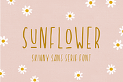 Sunflower - Skinny Sans Serif Font, a Sans Serif Font by Minna May Design (Thumbnail 1 of 5)