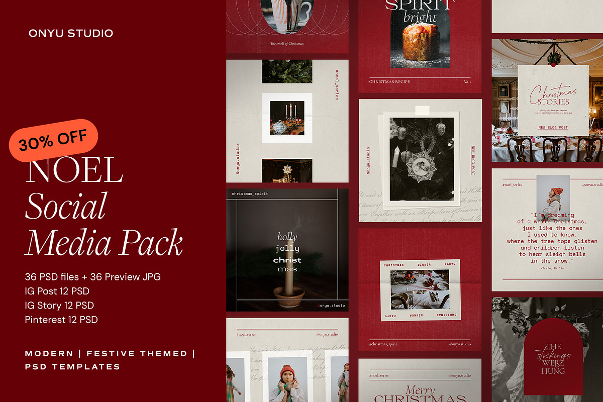 SALE 30% OFF Christmas Social Media, a Social Media Template by ONYU Studio (Photo 1 of 7)