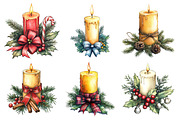 Holiday Candle Bouquets Clipart, an Illustration by Daily.Designs (Thumbnail 2 of 5)