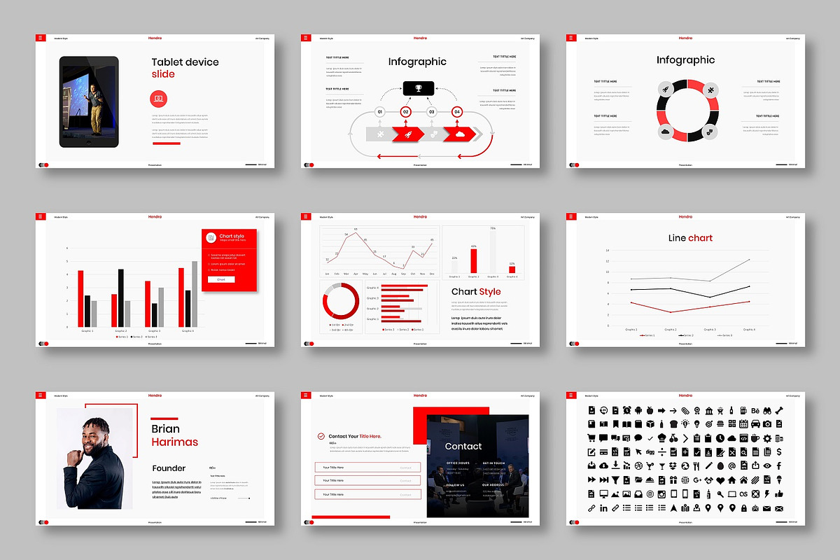 Hendra – Business PowerPoint, a Presentation Template by Dens Creative Studio (Photo 5 of 6)